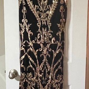 Black and Gold Formal Gown